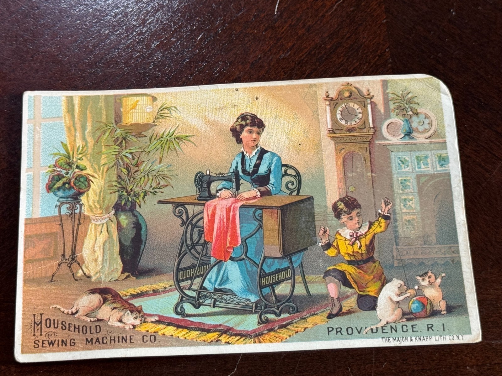 B-213 Victorian Trade Card – Household Sewing Machine Co.