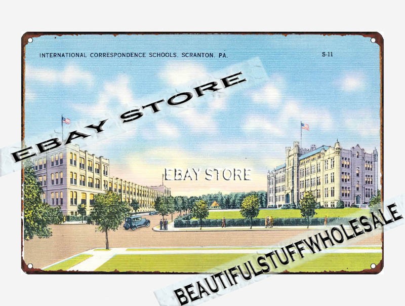 1930-45 International Correspondence Schools, Scranton, Pennsylvania tin sign