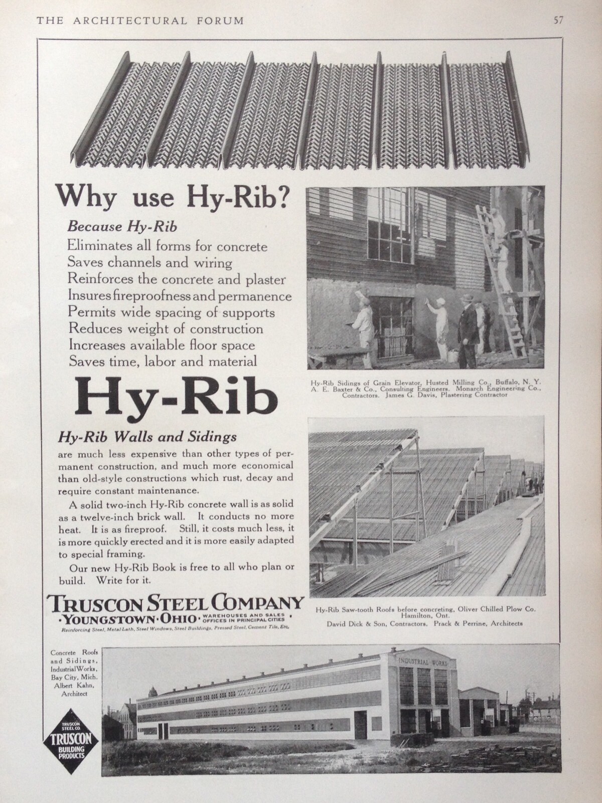 1919 AD(K3)~TRUSCON STEEL CO. YOUNGSTOWN, OHIO. HY-RIB WALLS AND SIDING