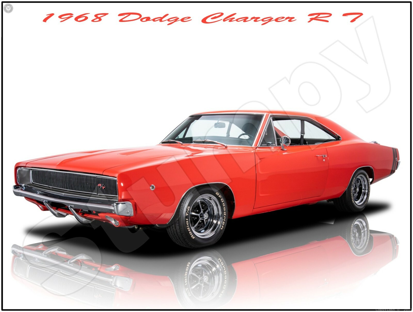 1968 Dodge Charger RT Metal Sign 9″ x 12″ or 12″ x 16″