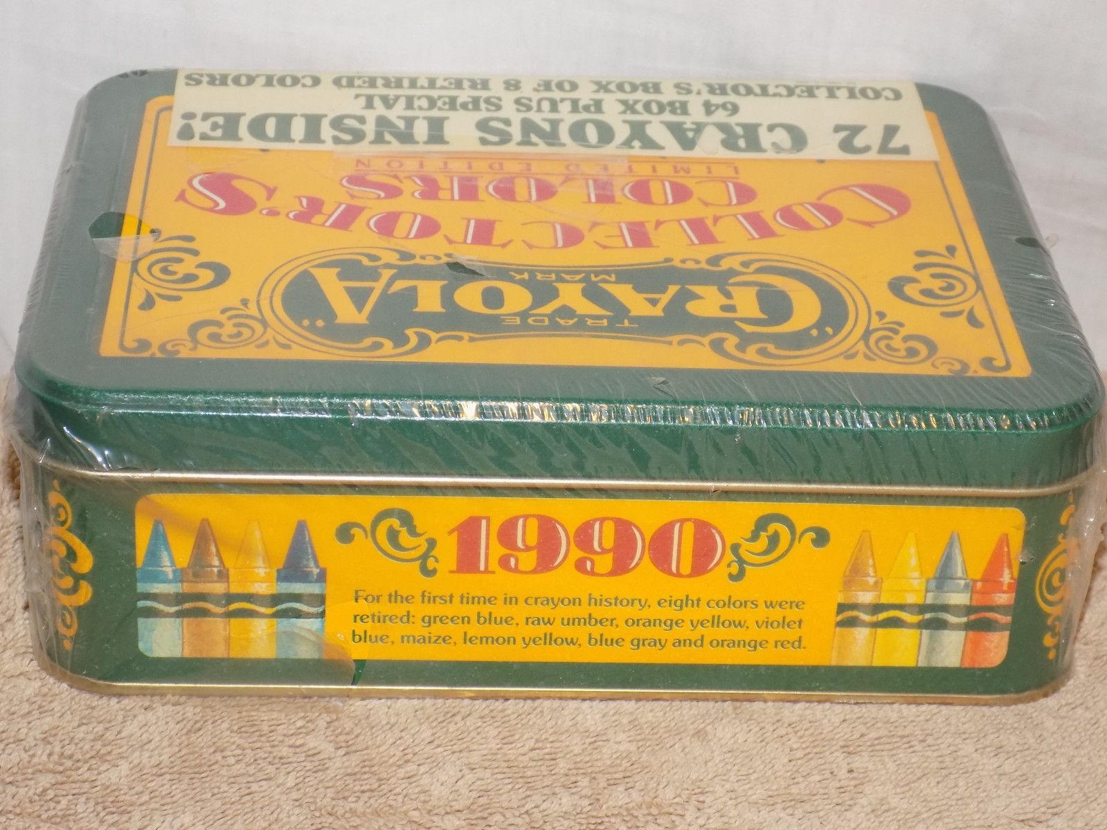 New & Sealed 1991 Crayola Collector’s 72 Colors, Limited Edition Tin 8 Retired