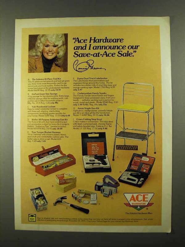 1974 Ace Hardware Save-at-Ace Sale Ad – Connie Stevens