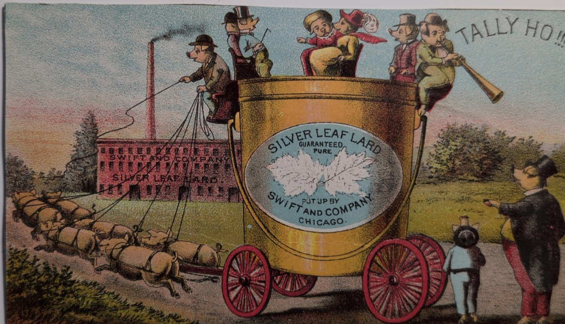 Swift and Company Chicago Silver Leaf Lard Advertising Trade Card 3″x5″