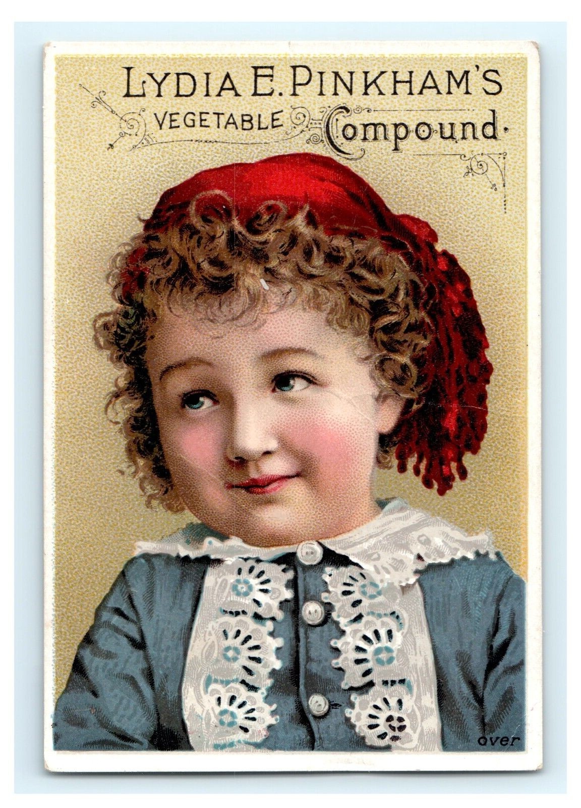 Lydia E. Pinkham’s Vegetable Compound Adorable Child Portrait G.E Hope Valley RI