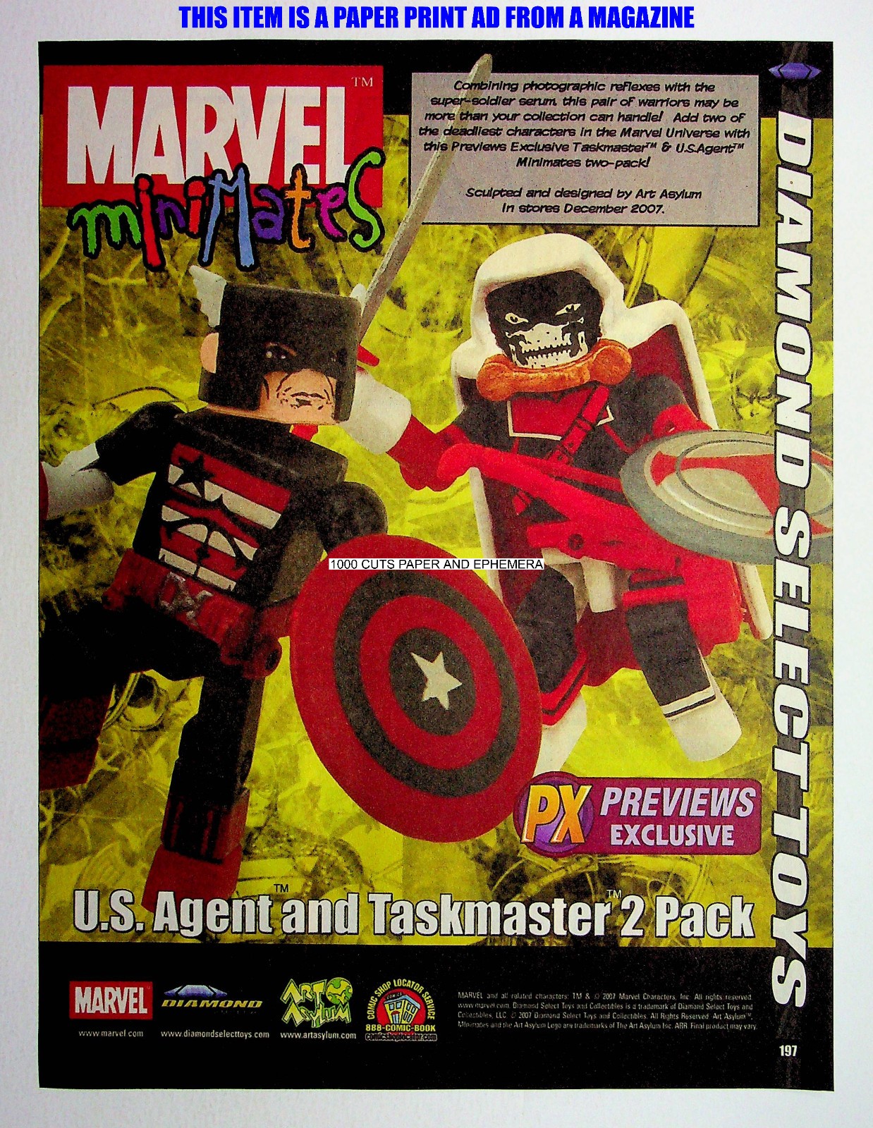 Marvel Comics Minimates Figures Art Asylum 2007 Print Magazine Ad Poster ADVERT