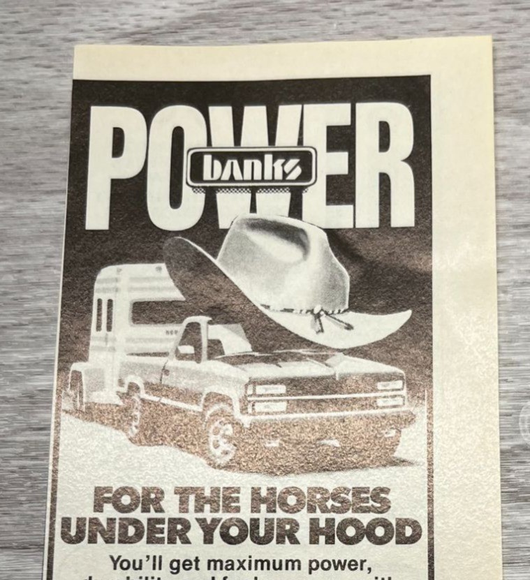 Gale Banks Engineering Vintage Print Ad 1990s Turbochargers Azusa CA