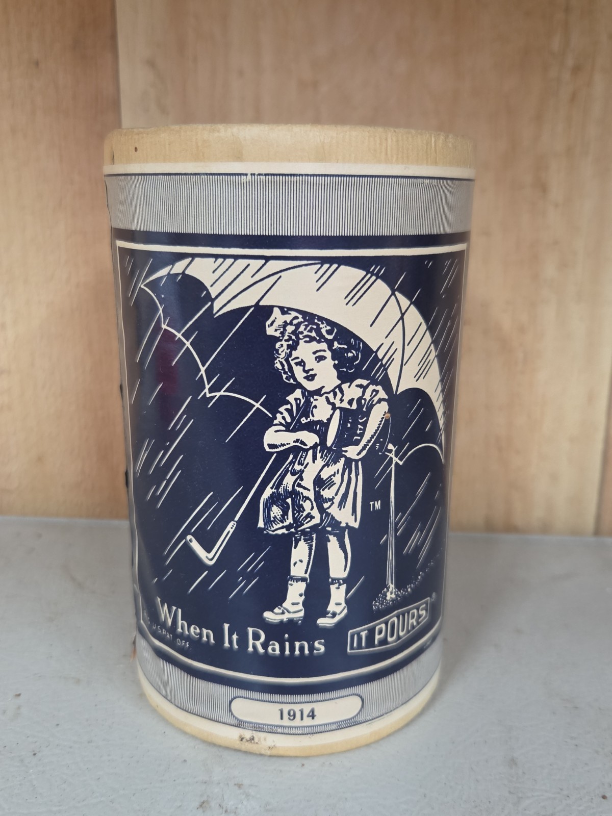 Vintage Bristol Ware 5.5″ Morton’s Salt Faux Pour Spout 1914 ..repro