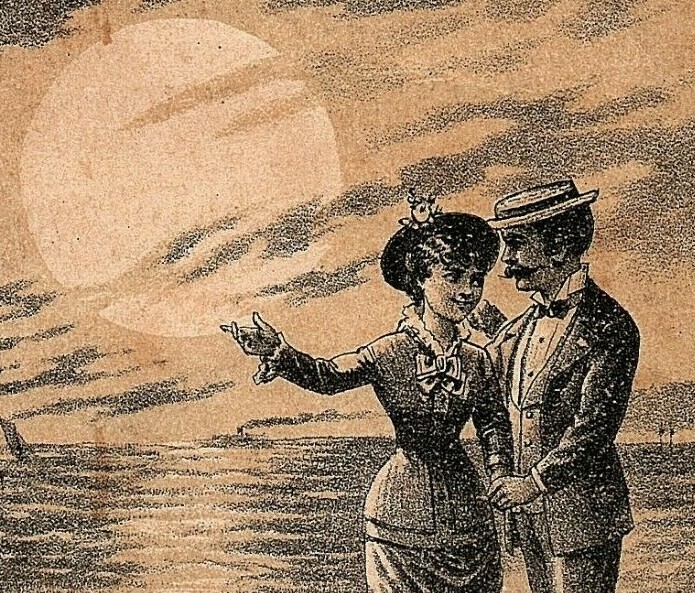 Trade Victorian Card Hold-To-The-Light New Home Sewing Machine Co Orange MA
