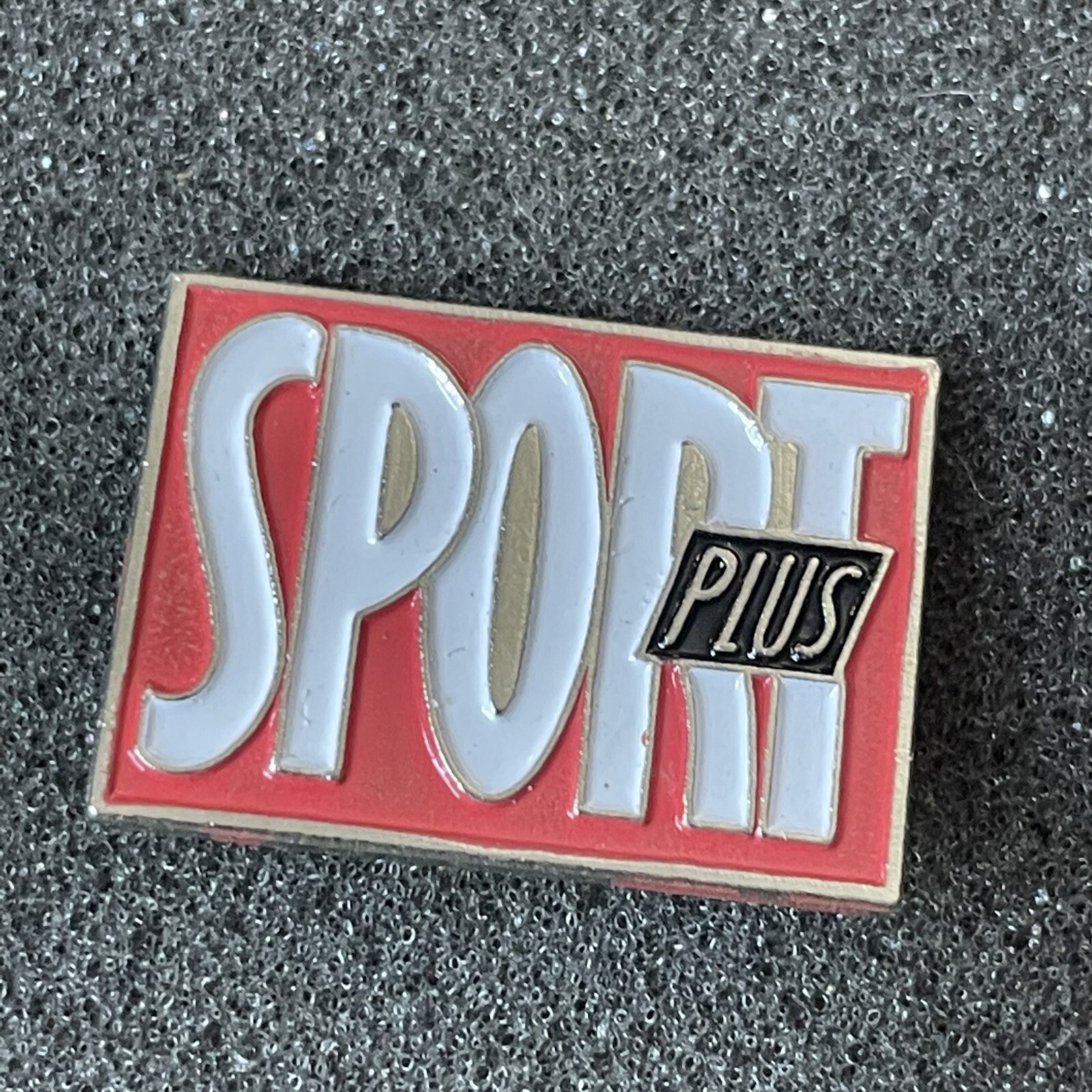 Though To Be Media Related SPORT PLUS Pinback Pin Advertising T005