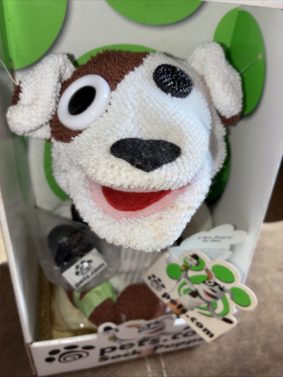 Pets.Com Sock Puppet Interview Dog Collectible Vtg New in Box Plush Toy Rare