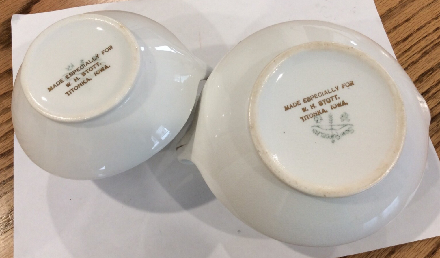 Advertising Made Especially For W H Stout Titonka Iowa Creamer-Sugar FAMILY?