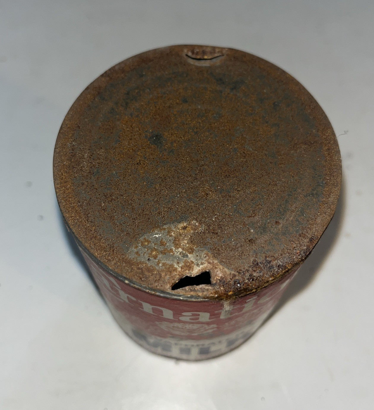 Vtg. Carnation Evaporated Milk Empty Tin Can Carnation Co, Los Angeles, Ca.