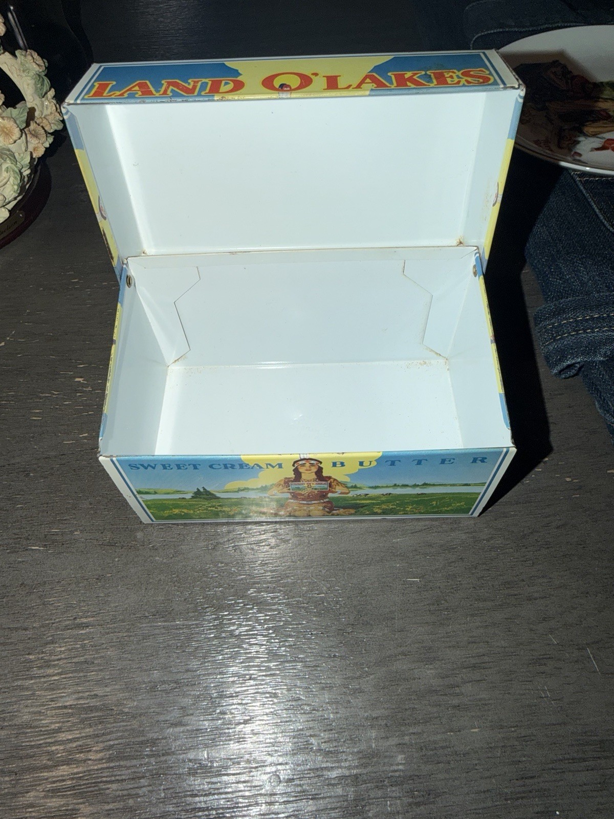 Land O’Lakes Sweet Cream Butter Advertising Tin Box w/ Lid, Made in U.S.A.