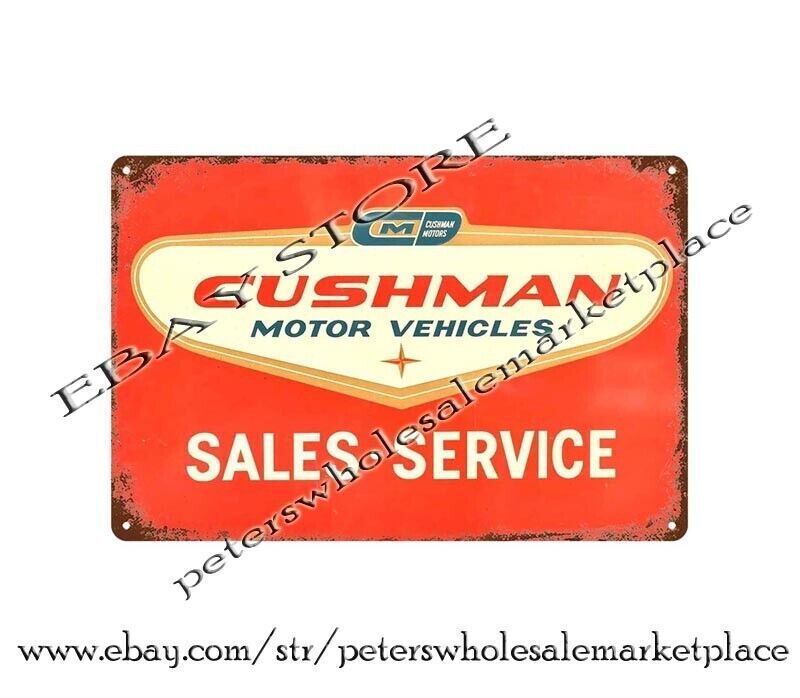 nostalgic metal wall decor Cushman Motor Vehicles Sales-Service metal tin sign