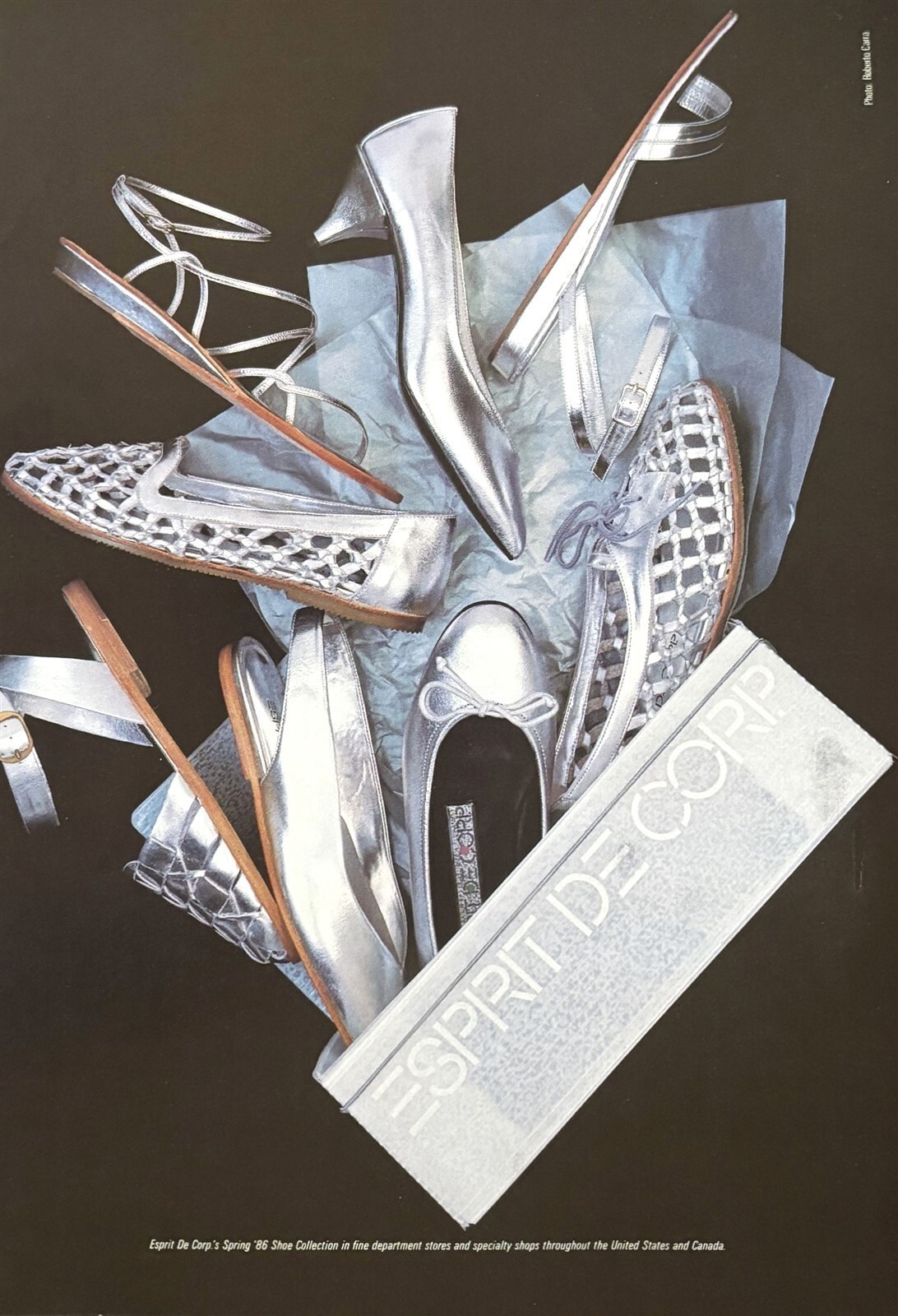 1986 ESPRIT DE CORP. Shoes Spring ’86 Collection Vintage PRINT AD