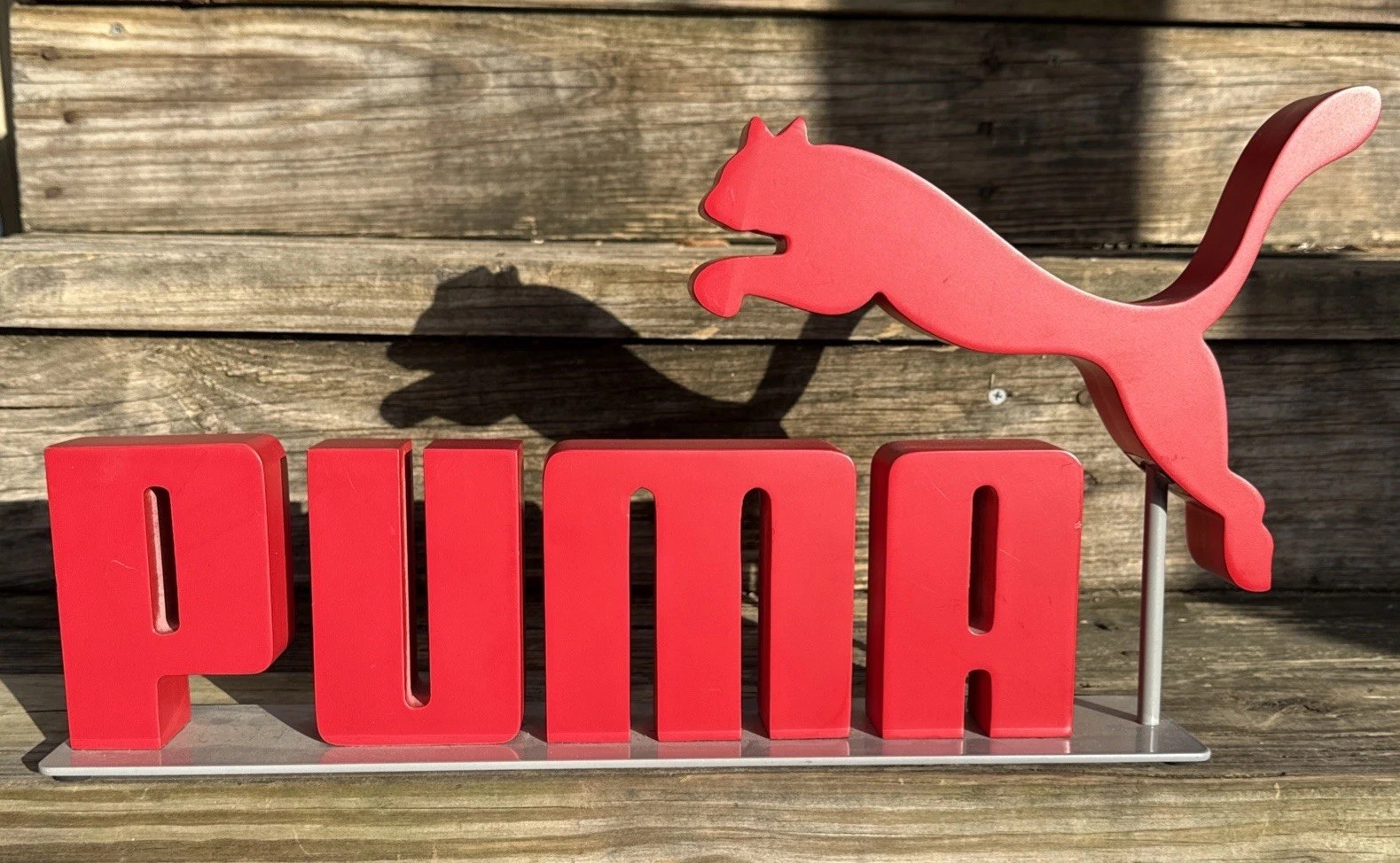 Puma Sneaker Shoes Red Store Display Sign Display Very Hard To Find, Good Cond.