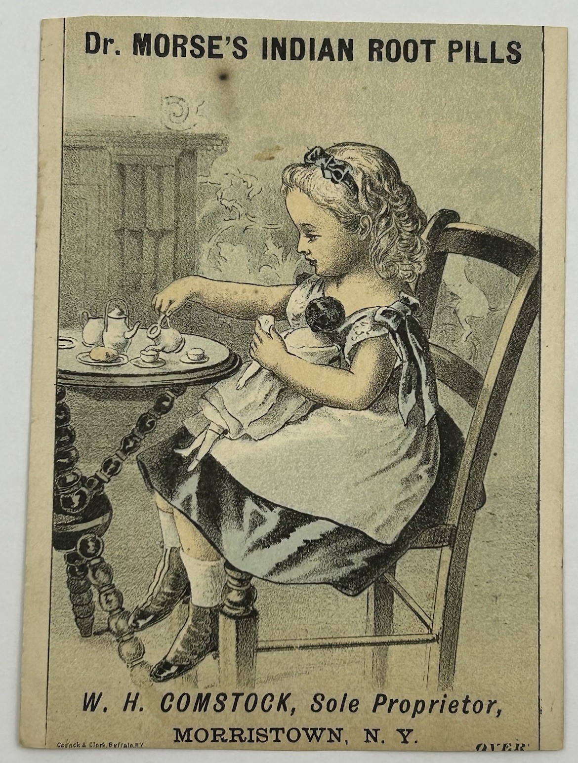 Victorian Trade Card Dr Morse Root Pills A Sperbeck Charles City Floyd Co IA E-7