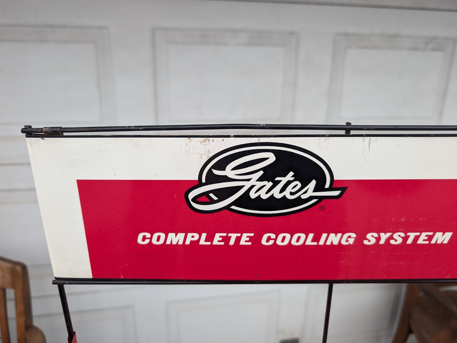 Vintage Gates Metal Display Rack Shelf Complete Cooling System Products Cap Sign
