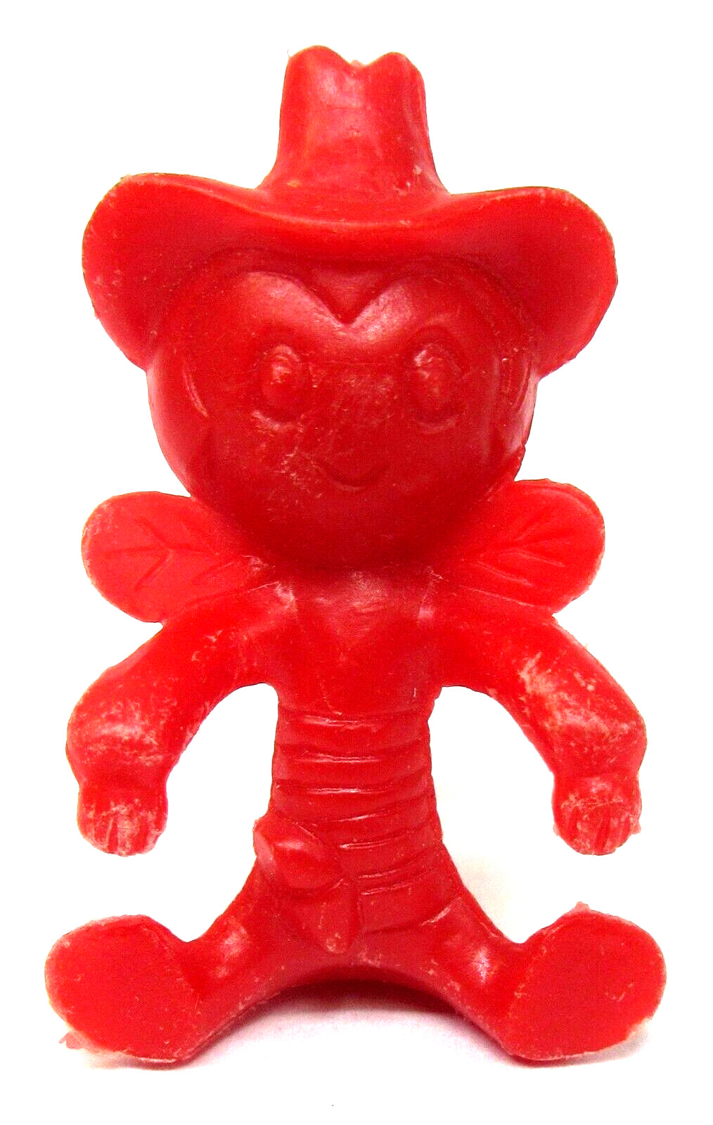 1961 Nabisco BUFFALO BEE spoon rider vinyl figure RED cereal premium ^