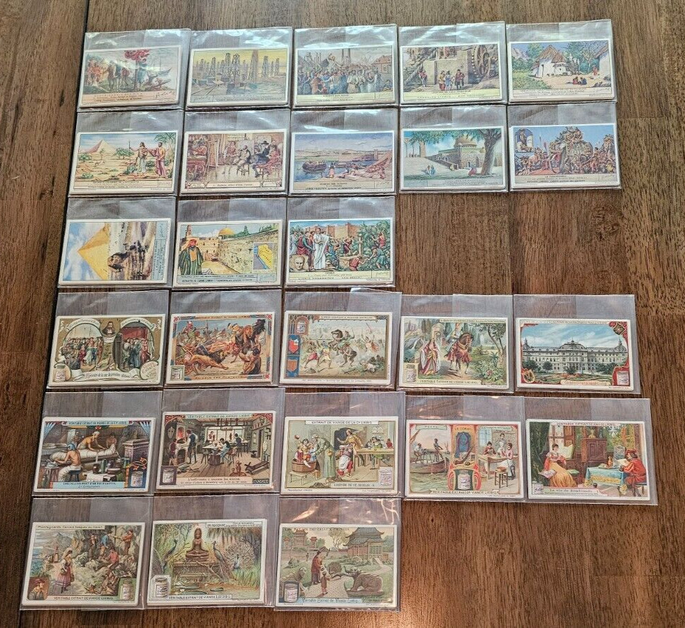 Vintage Lot Used Liebig Trade Cards 26 Sets (156 cards total) Awesome +Free Ship