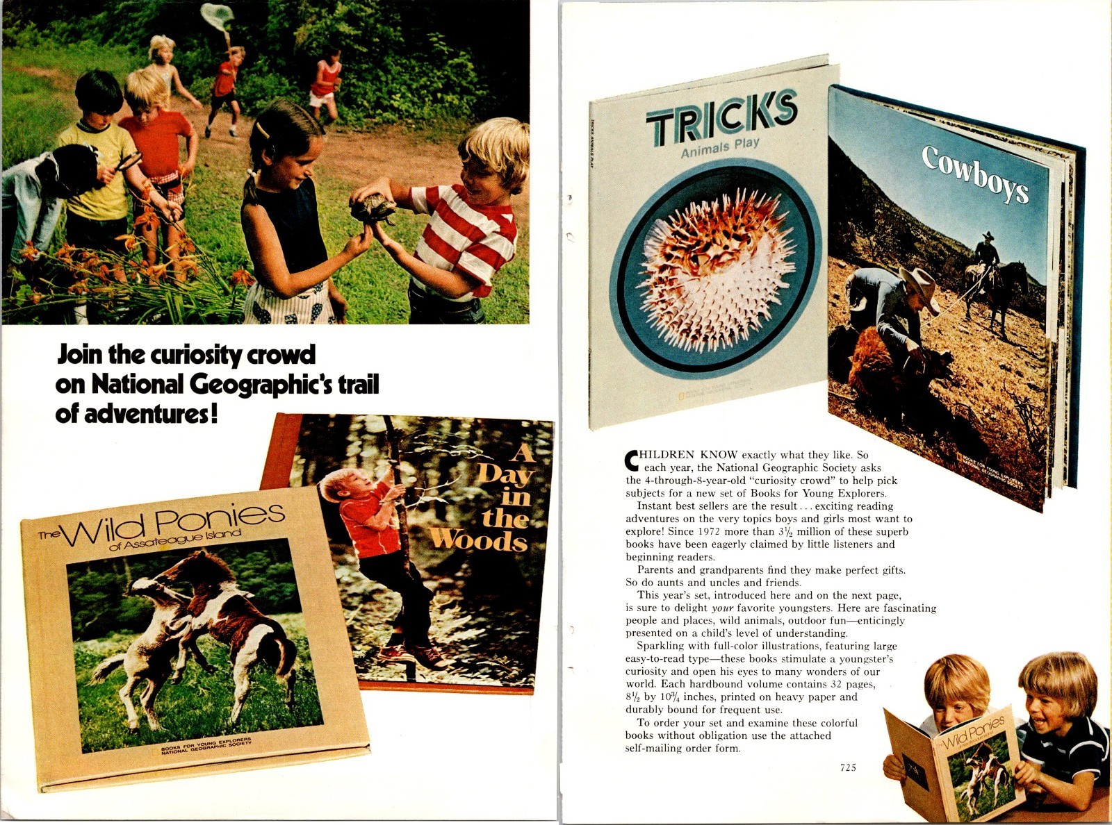 National Geographic’s Trail of Adventures Vintage Print Ad 1975