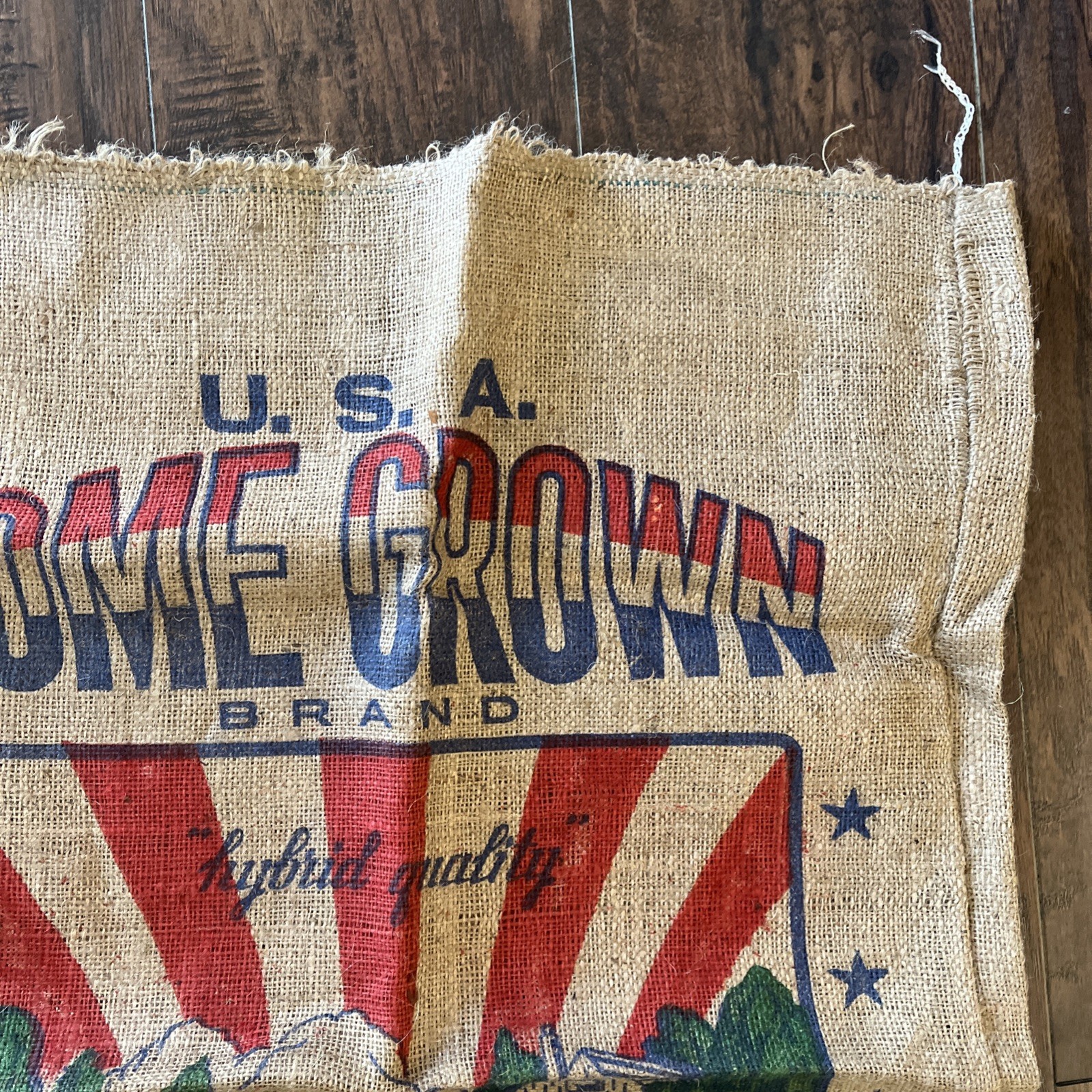VINTAGE USA Homegrown MARIJUANA Burlap Sack 50 Kilos Weed Bag Humboldt County CA