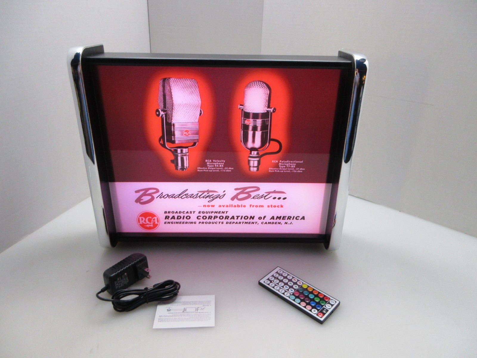 RCA Microphones LED Display lighted sign lightbox Wall Light