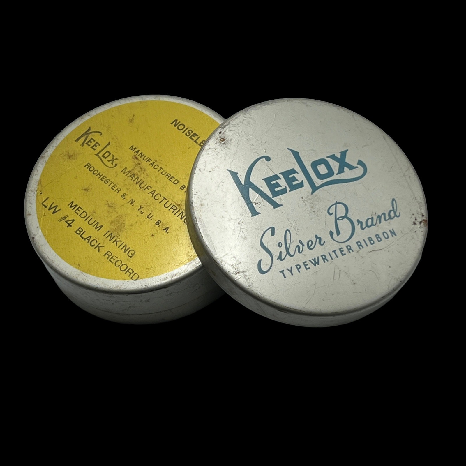 Vintage KeeLox Tin Typewriter Ribbon Box Advertising Collectable