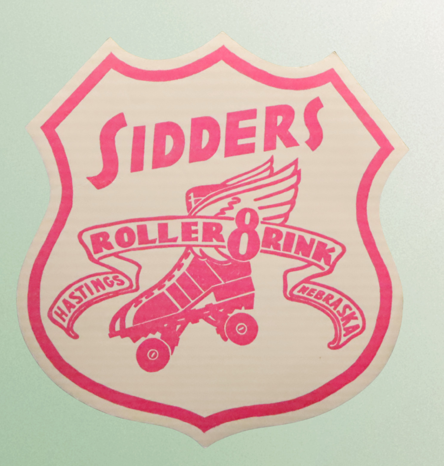 Hastings Nebraska Original 1940’s Roller Skating Rink Sticker Sidders Label S5