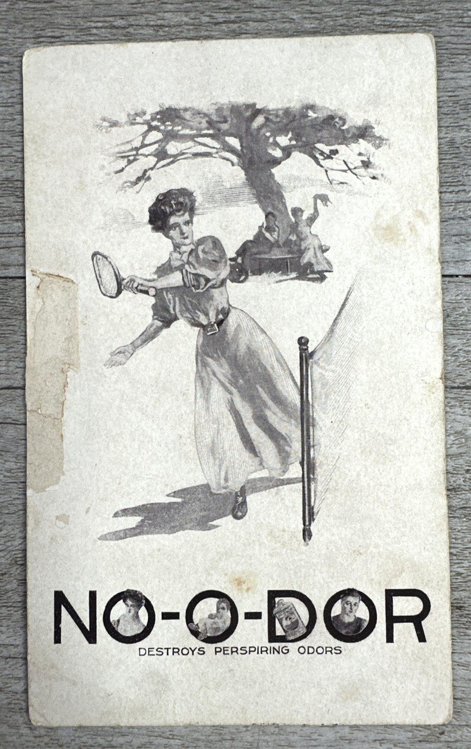 Vintage Advertising Card No-O-Dor Post Card Style Some Staining