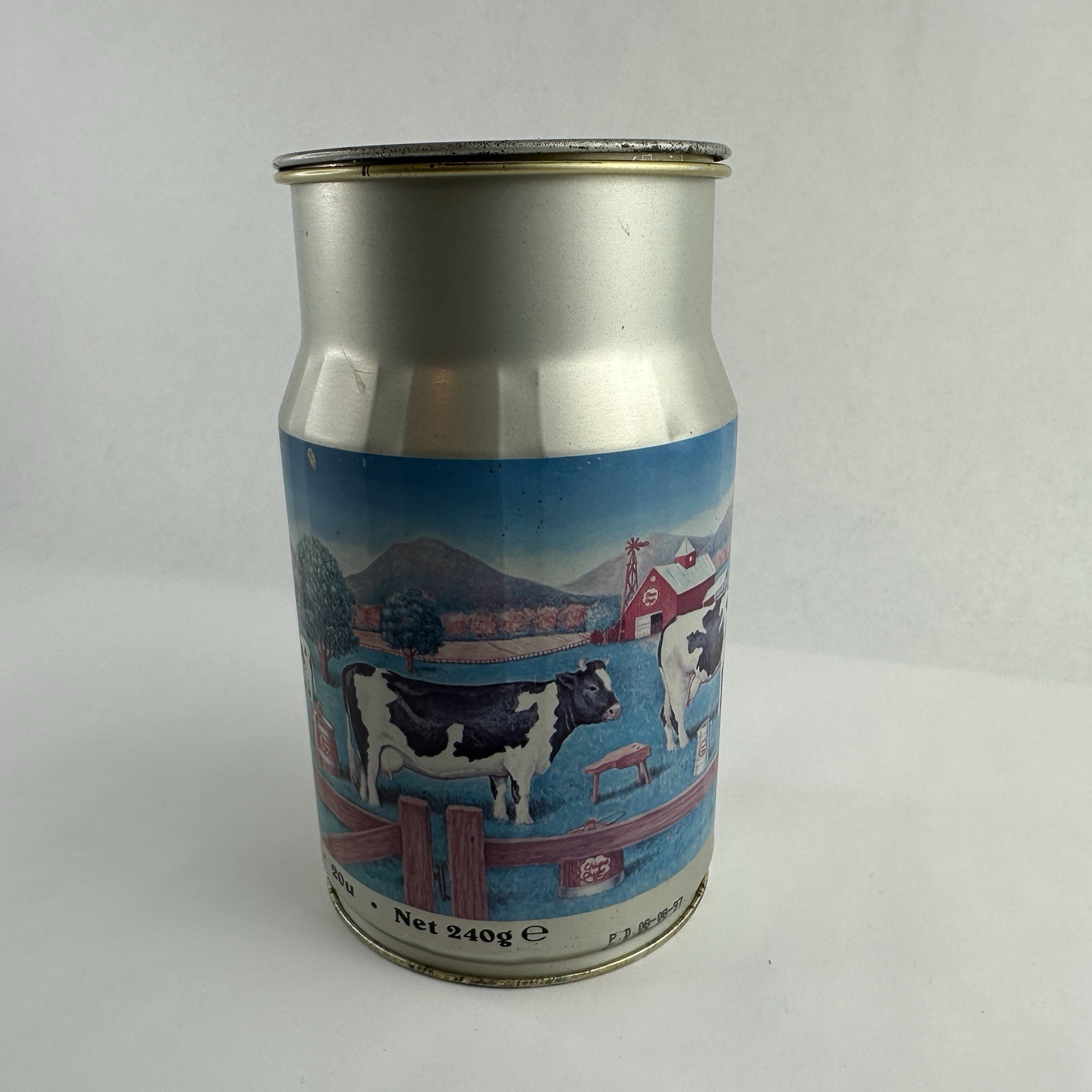Vintage CHUPA CHUPS Tin Can Collectible Ice Cream Lollipops 1997 Coin bank