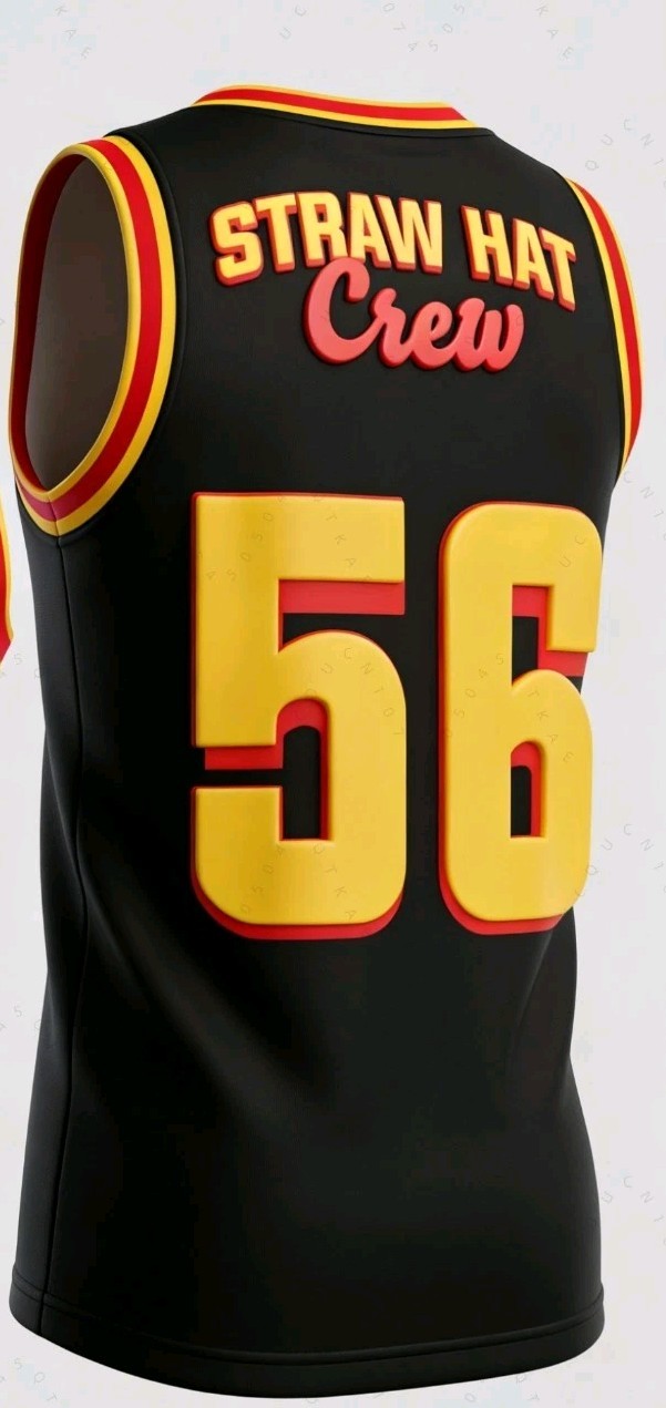 Luffy Style Pirate Mode Lightweight One-Piece Basketball Jersey Tank Top