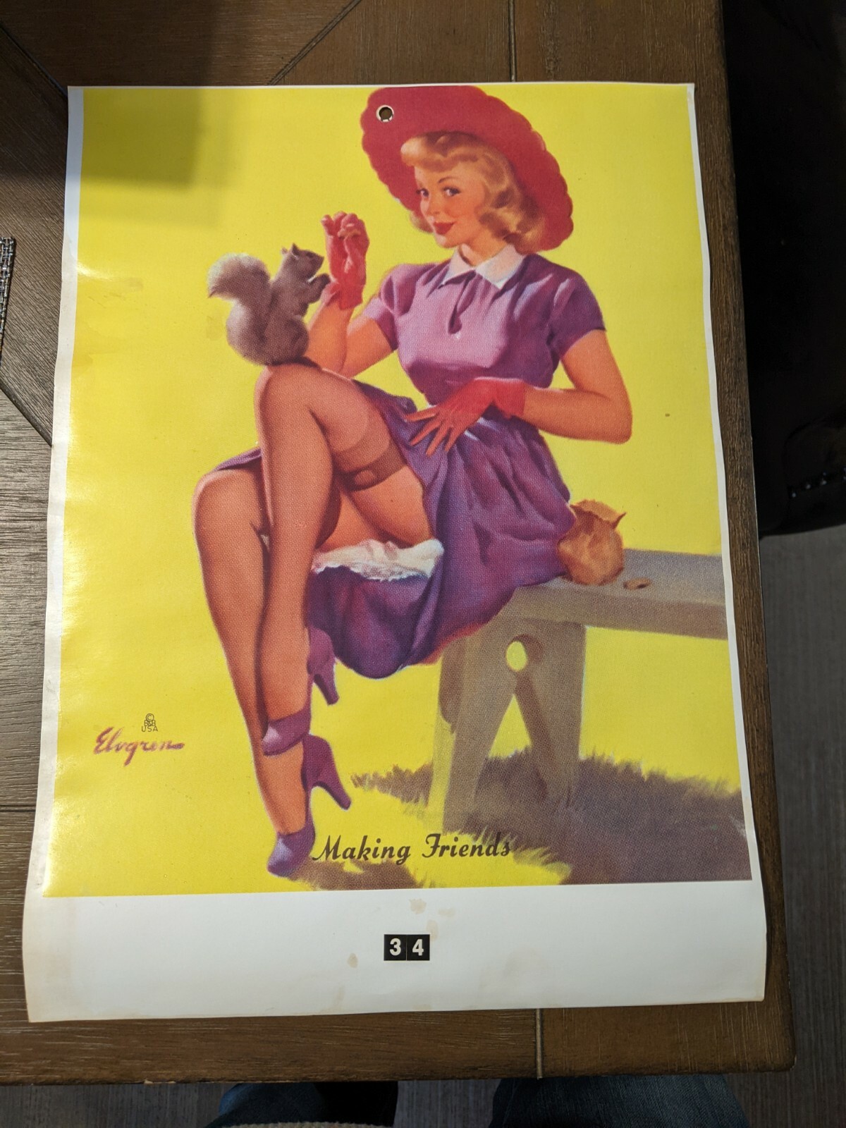 Pinup Elvgren, MAKING FRIENDS MODEL PINUP GIRL