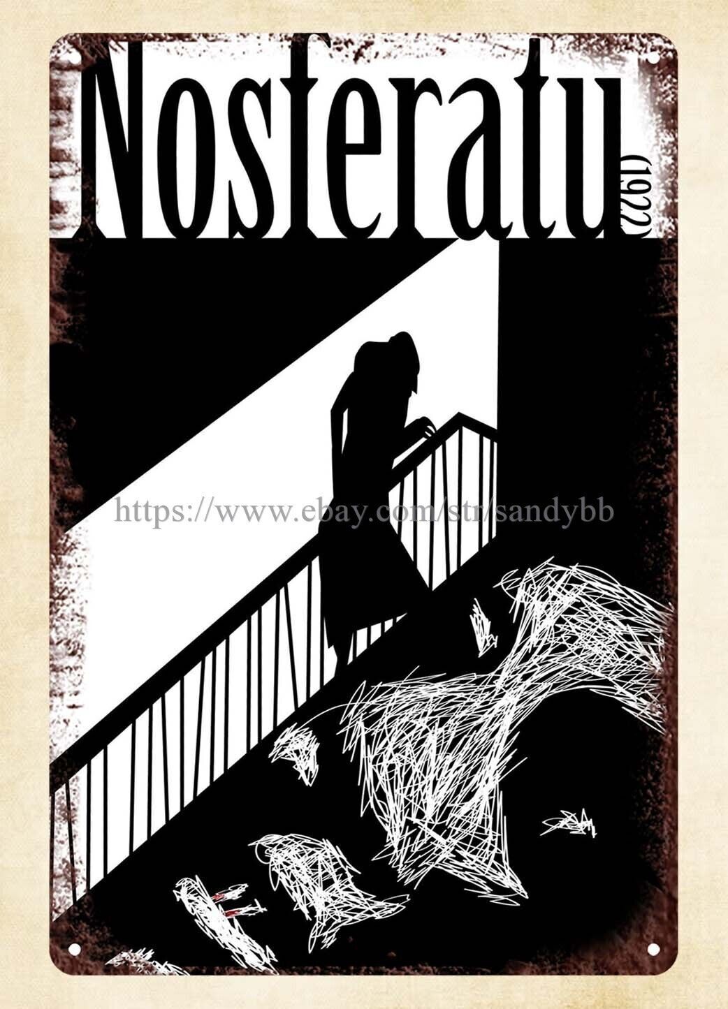 Movie Poster 1922 Nosferatu horror metal tin sign cool art for sale