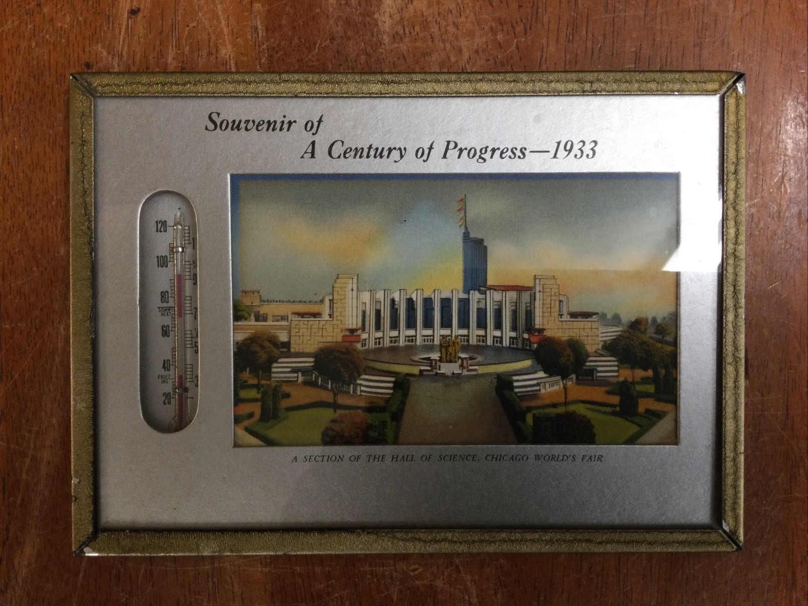 1933 Advertising Picture Thermometer A Century of Progress Chicago, IL