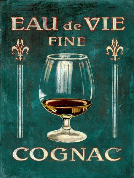 Cognac in a Glass Alcohol Bar Pub Beer Drinking Metal Sign