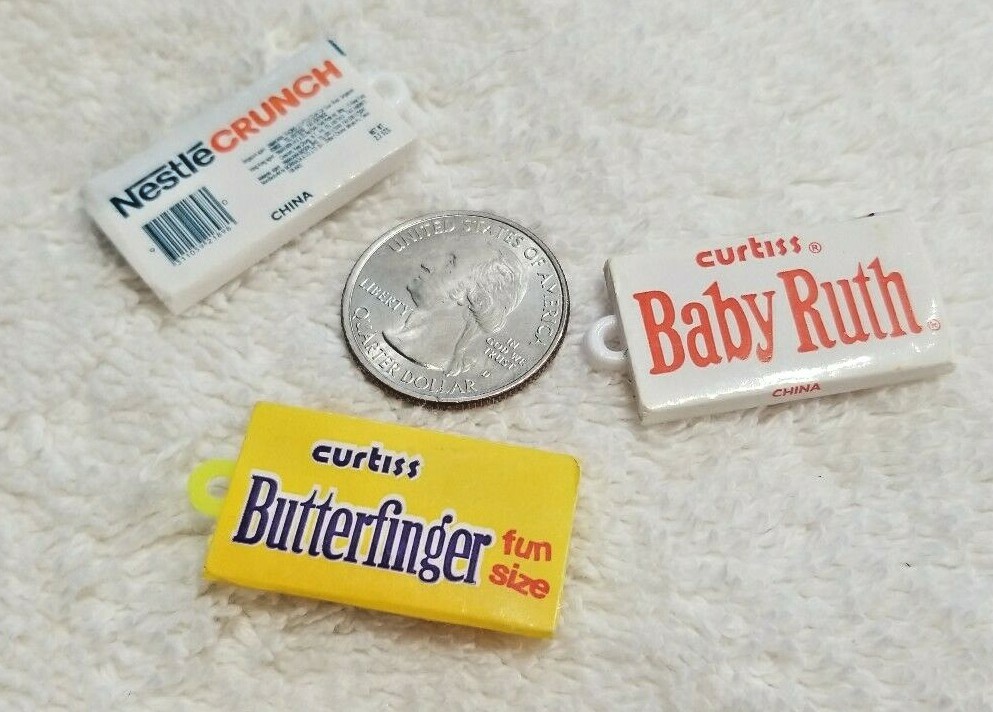 Vintage Charms Candy Bar Butterfinger Baby Ruth Nestle Crunch Kitsch New 1980’s