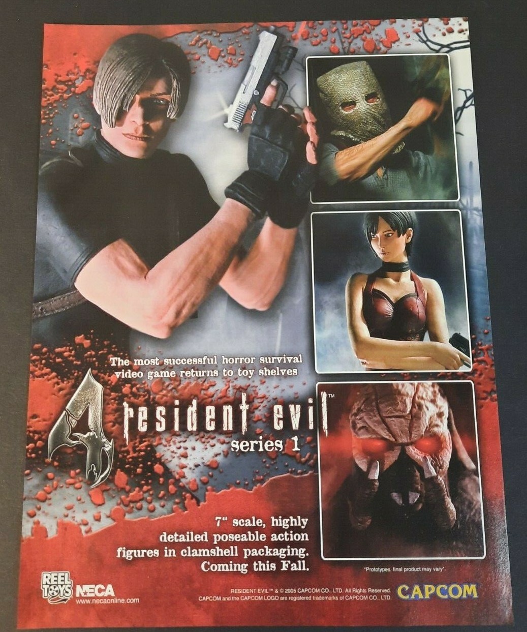 RESIDENT EVIL Series 1 Action Figures NECA horror toys ~ Magazine PRINT AD 2005