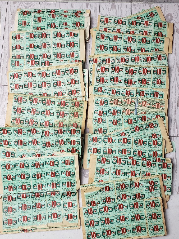 S&H Green Stamps Filled Books Certificates and Loose Stamp Vintage Large Lot