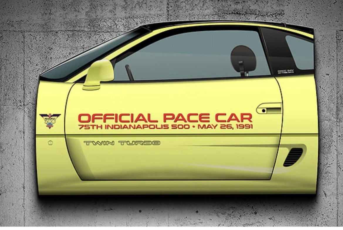 WOW!! 1991 Dodge Stealth Rt Twin Turbo Indy 500 Pace Car Door Style Sign