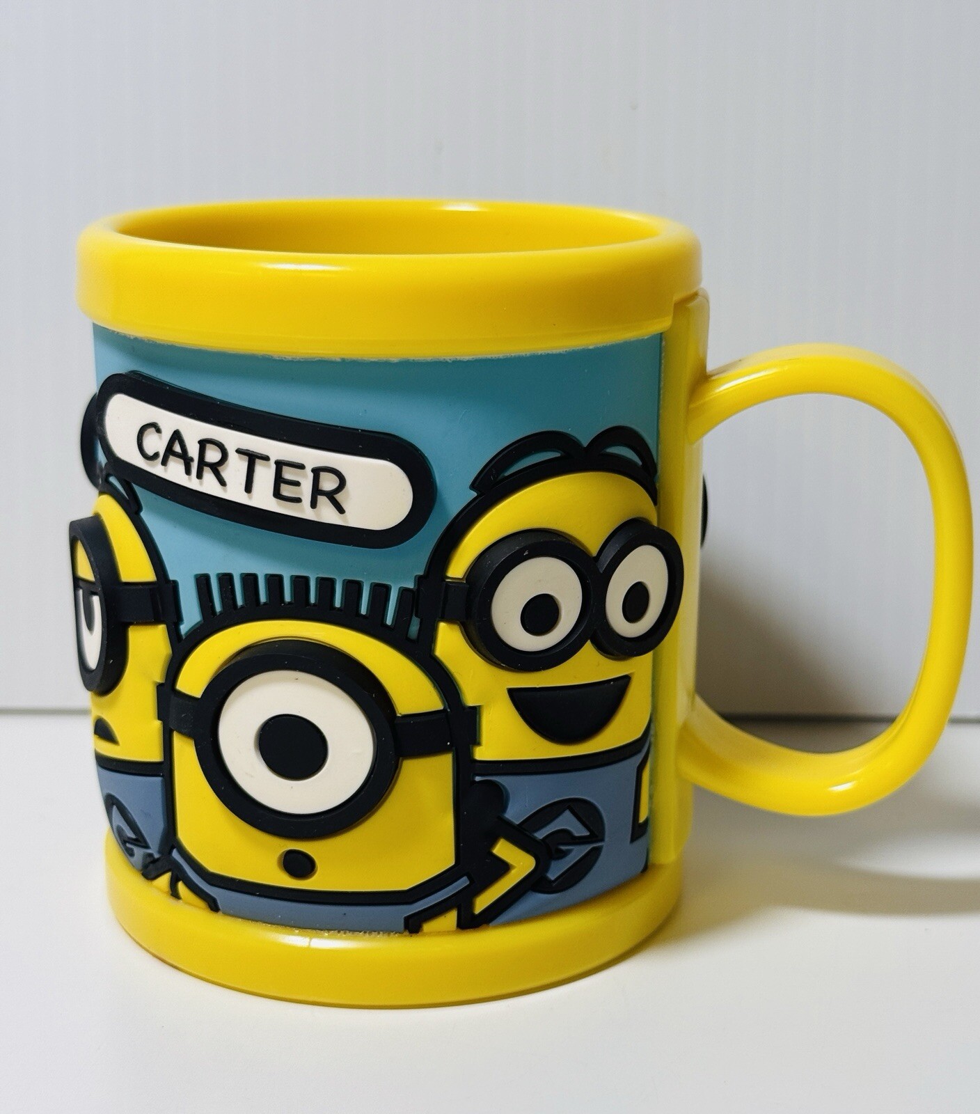 Universal Studios Minions Despicable Me Plastic Mug “Carter” BPA Free