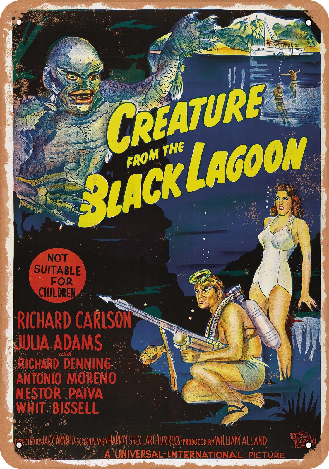 Metal Sign – Creature From the Black Lagoon (1954) 10 – Vintage Look