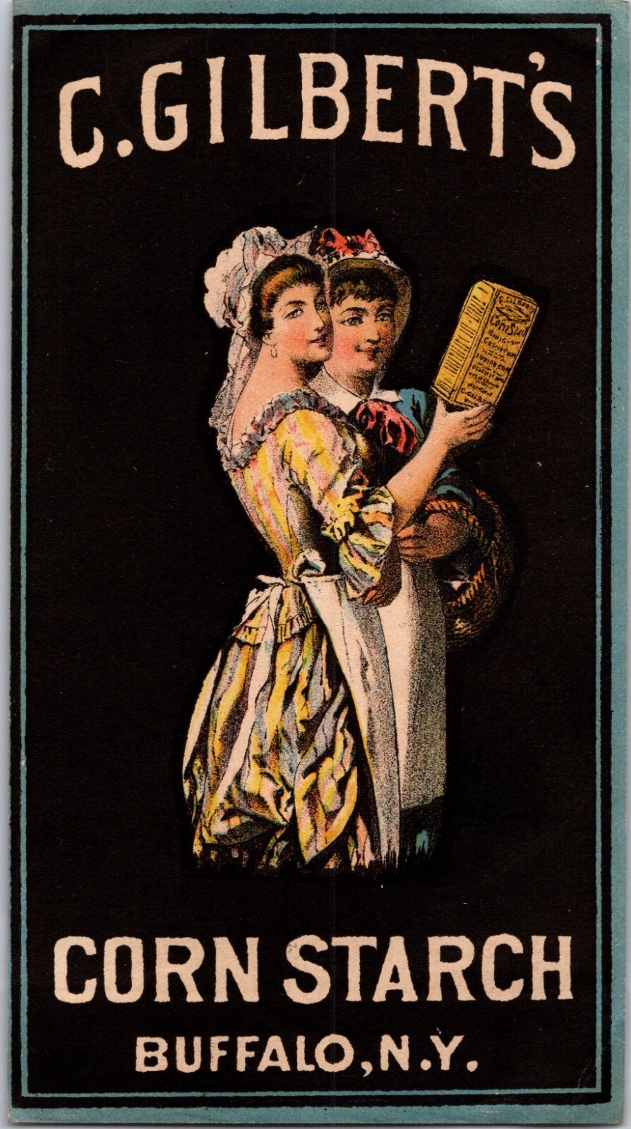 19th Century C. Gilbert’s Corn Starch Trade Card/Label Buffalo NY – Victorian