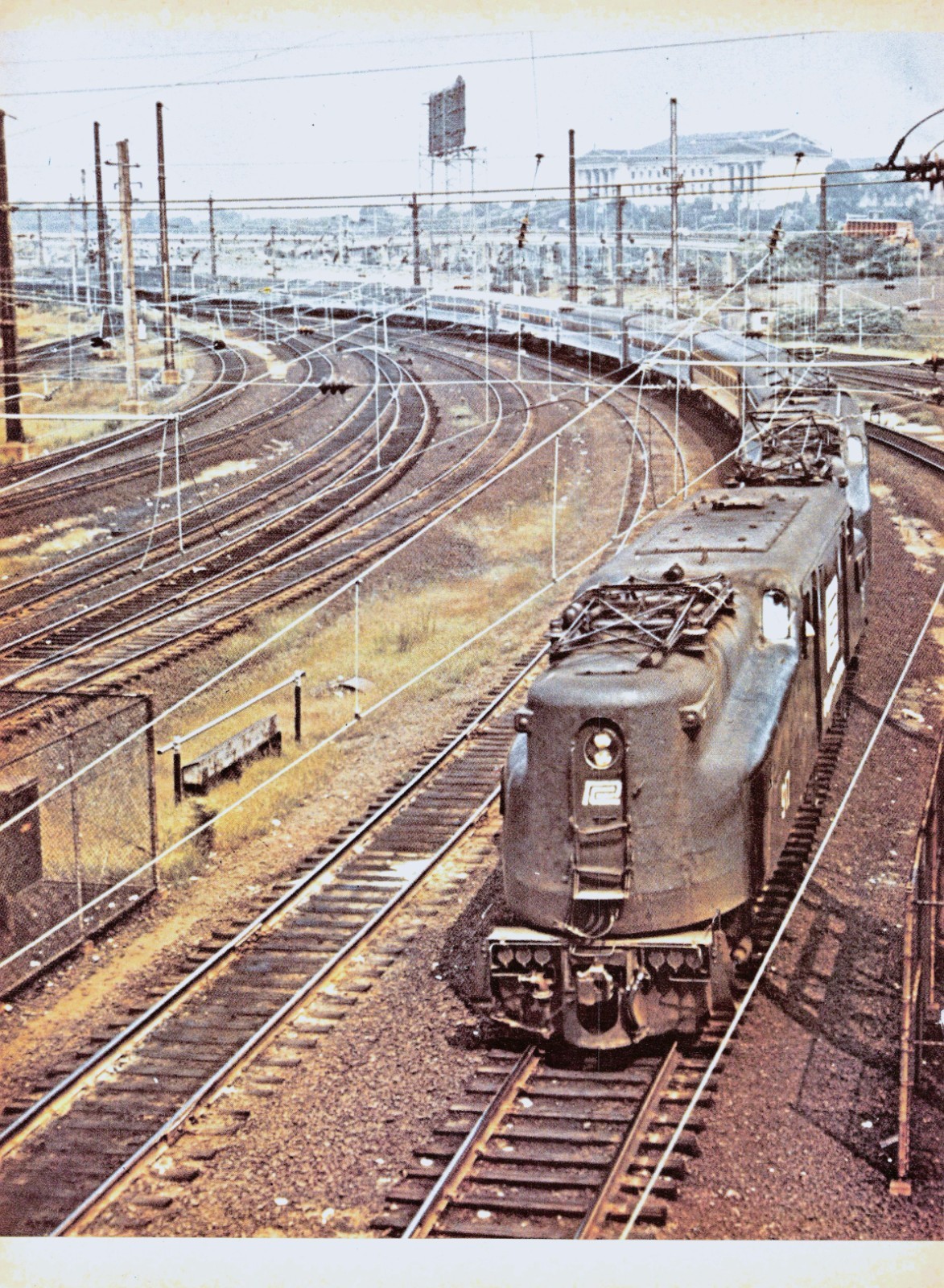 Depot Penn Central GG1 Electric Train 30th St Philadelphia PA Vtg Mag Excerpt
