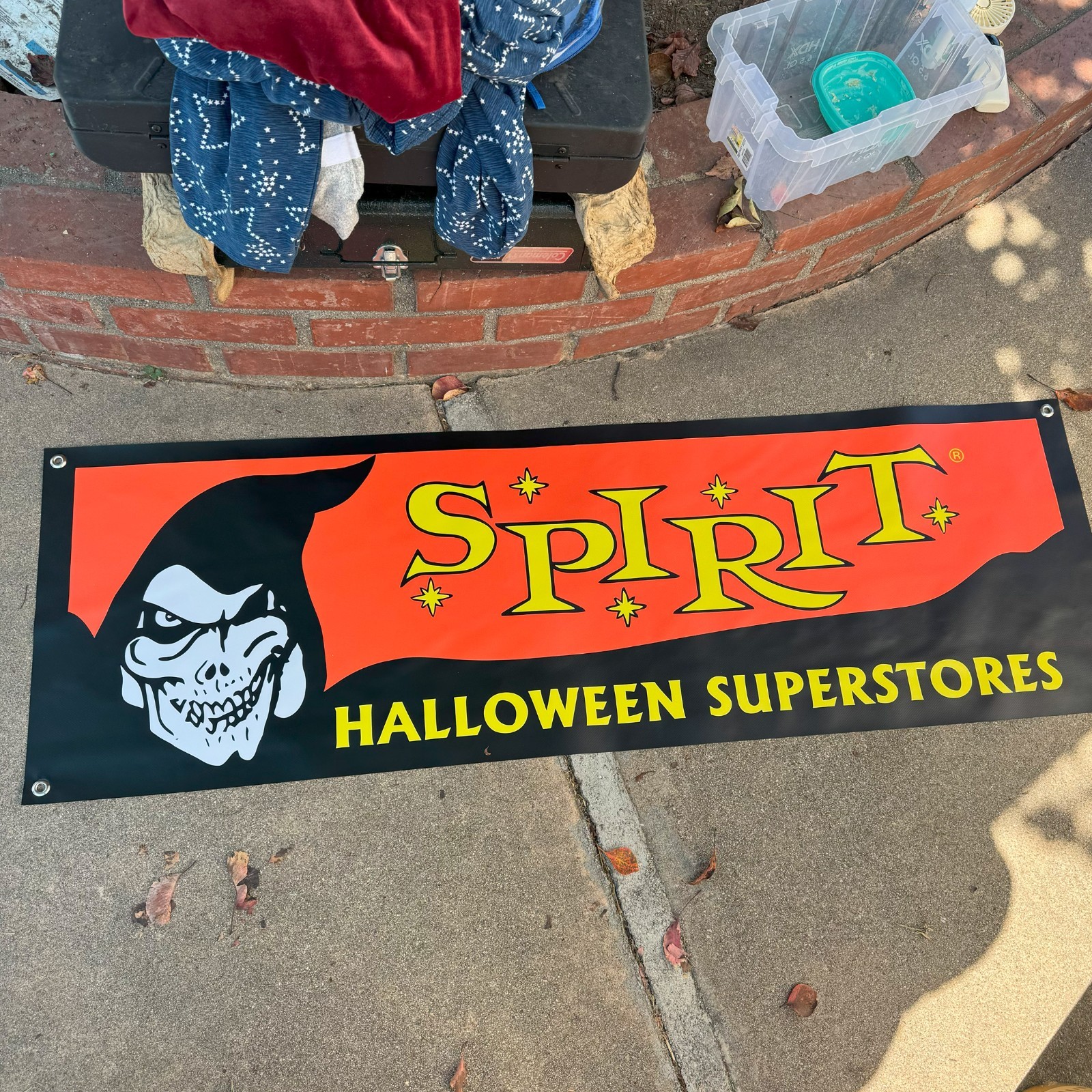 Spirit Halloween Superstores Banner – Vintage 90s/2000s Vinyl Store Display Sign
