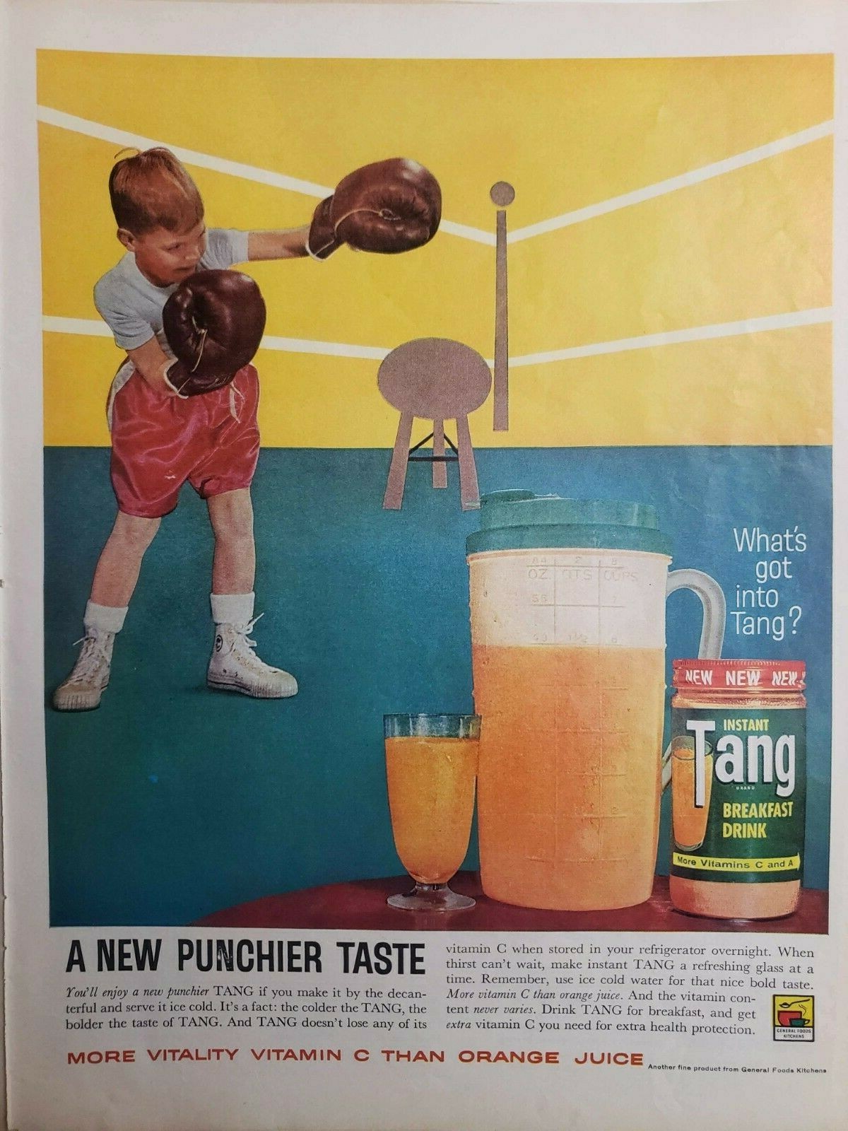 TANG Drink Mix Print Ad Lot of 2 Vintage 1961 Ephemera Art Decor