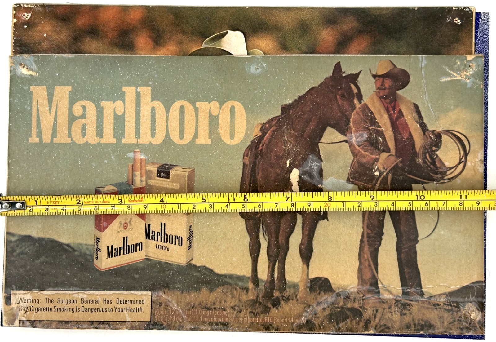 Vintage Lot of Three – (2) 1970’s & (1) 1990 Marlboro Cardboard Advertisements
