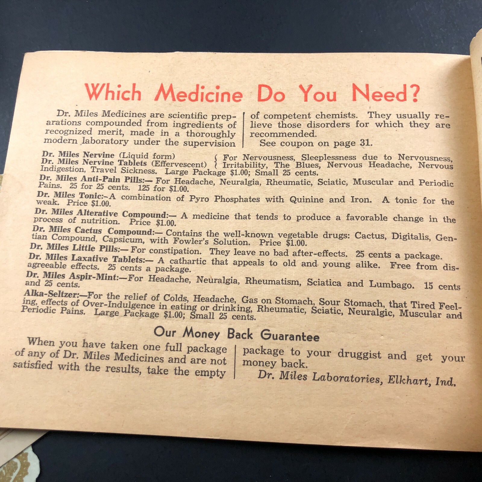 Dallastown,PA Advertising Meyers Manufacturing Druggist /Chemist Drug Store VTG