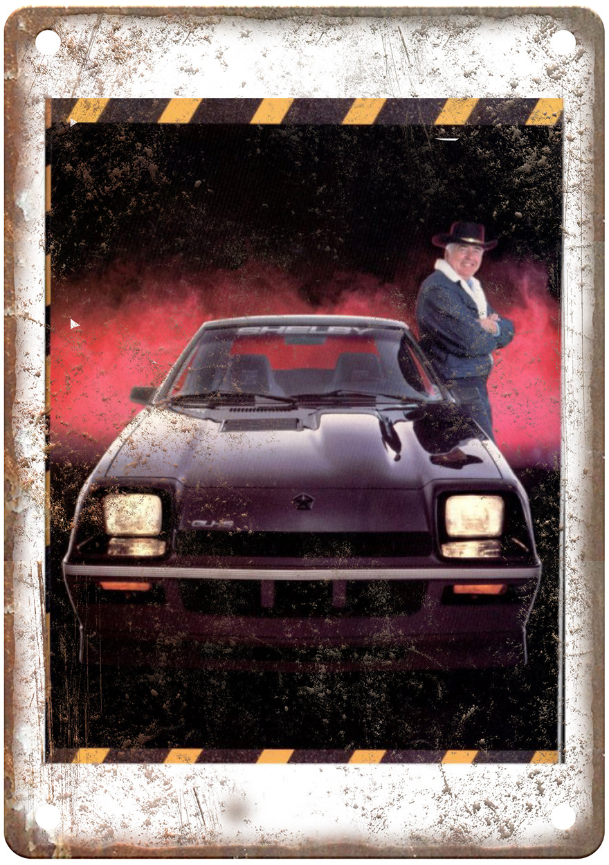 Vintage 1985 Shelby Dodge Auto Ad Retro Look Reproduction Metal Sign AM2766