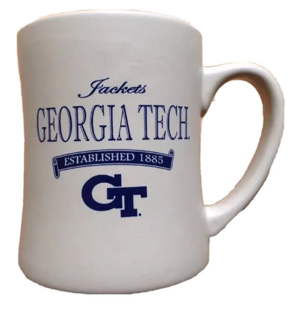 GEORGIA TECH YELLOW JACKETS LARGE TAN COFFEE MUG, 18 OUNCES, LICENSED, NEW